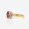 Classic Princess shape-Stone Ruby in Diamond Ring