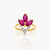 Marquise shape-Stone Ruby in Diamond Ring