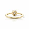 Classic Pearl Engagement Ring with a Shimmering Micro-Pavé Diamond Setting