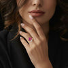 Marquise shape-Stone Ruby in Diamond Ring