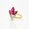 Marquise shape-Stone Ruby in Diamond Ring