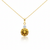 Round Citrine and Glistening Diamond Accent Pendant