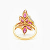 Natural Ruby 7 pc Marquise shape in Diamond Ring