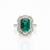 Cushion Emerald Solitaire with Pavé Lab Grown Diamond Split Band