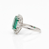 Cushion CutEmerald And Lab Grown Diamond Halo Ring