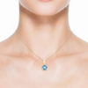 Classic Round Blue Topaz Pendant