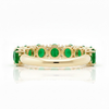 Classic Five-Stone Oval Emerald Band with Brilliant Lab Grown Diamond Accents