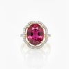 Vintage Inspired Oval-Cut RubyEngagement Ring