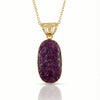 Carved Ruby Oval - Cut Pendant