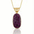 Carved Ruby Oval - Cut Pendant
