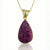 Carved Ruby Pear - Cut Pendant