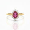 Princess-Inspired Oval Ruby with Brilliant Halo