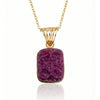 The Heirloom: Carved Ruby & 14k Gold Pendant