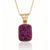 The Heirloom: Carved Ruby & 14k Gold Pendant