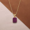 The Heirloom: Carved Ruby & 14k Gold Pendant