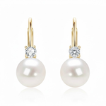 Cushion Amethyst Leverback earrings with Diamond Halo