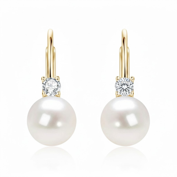 Cushion Amethyst Leverback earrings with Diamond Halo