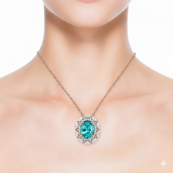 Carved Ruby Lead Halo Pendant