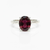 Oval Garnet Sterling Silver Ring