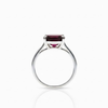 Oval Garnet Sterling Silver Ring