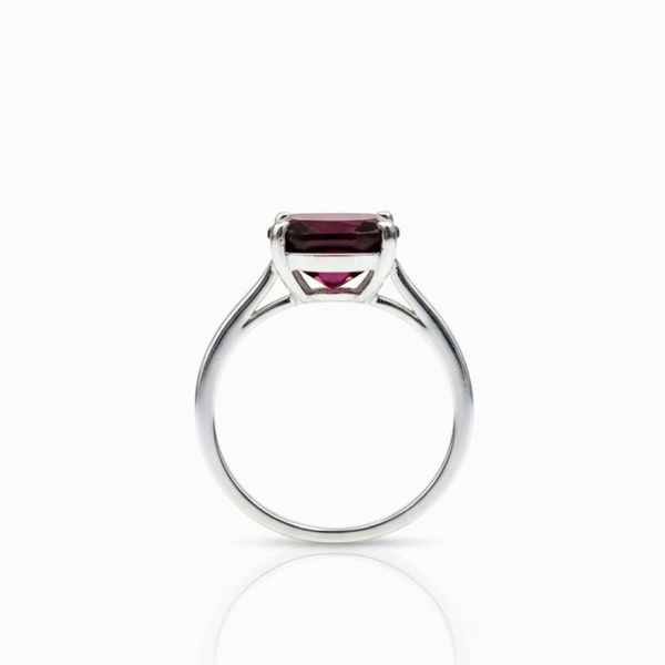 Oval Garnet Sterling Silver Ring
