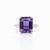 Emerald Cut Amethyst Sterling Silver Ring
