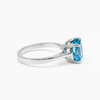 Oval Blue Topaz Sterling Silver Ring
