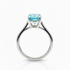 Oval Blue Topaz Sterling Silver Ring