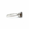 Round Smoky Topaz Sterling Silver Ring