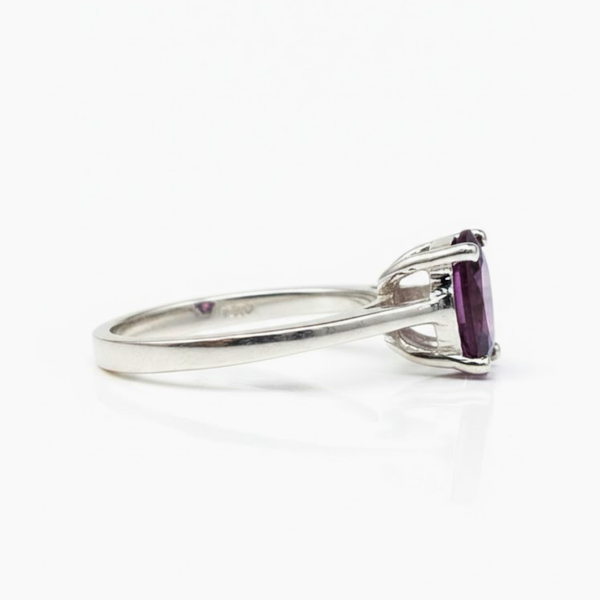 Oval Rhodolite Sterling Silver Ring