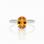 Oval Golden Topaz Sterling Silver Ring