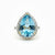 Prism of Light Opal Cabochon with Oval Ruby Surround In Diamond
