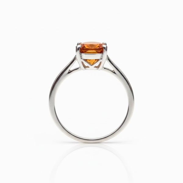 Oval Golden Topaz Sterling Silver Ring
