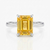 Emerald Cut Golden Topaz Sterling Silver Ring