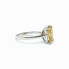 Emerald Cut Golden Topaz Sterling Silver Ring