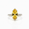Marquise Golden Topaz Sterling Silver Ring