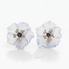 Carved Seap Halo Earrings