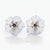 Carved Seap Halo Earrings