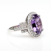 The Royal Oval | Amethyst and Brilliant Diamond Halo