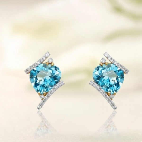 Emerald - Truncated Aquamarine in diamond Pendant