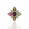 Natural Tourmaline with Diamonds