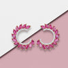 Ruby Marquise cut with diamond Earrings