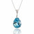 Natural Blue Topaz Drop Cut Pendent