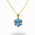 Trillion-Cut Aquamarine Pendant in Diamond Trillon Pendent