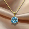 Trillion-Cut Aquamarine Pendant in Diamond Trillon Pendent