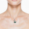 Majestic Swan Pendant with Dark Mother of Pearl Inlay