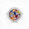 Princess Diana Inspired Tourmaline Ring with Diamond Halo
