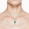 Natural Emerald With Diamond Luxury Pendent