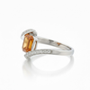 Heritage Emerald-Cut Citrine and Diamond Ring