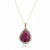 Carved Ruby Lead Halo Pendant